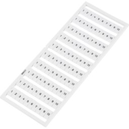 WAGO 209-502 - Tarjeta de etiquetado WSB, impresa, 1 ... 10 (10x), blanco