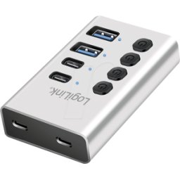LOGILINK UA0446 - USB 3,2 Gen 1 Hub, 4 puertos, USB-A/C.