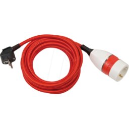BRENNENSTUHL BRE 1161830040 - Prolongación de puesta a tierra, 5 m, rojo / blanco