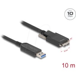 DELOCK 83213 - Cable óptico USB 3.1, conector A a conector Micro-B, 10 m