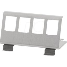 LOGILINK MP0074 - Soporte de carril DIN para 4 módulos KEYSTONE, acero inox