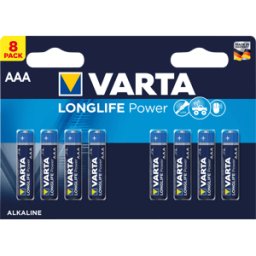 VARTA VAR AL8 MICRO - Pila alcalina Longlife Power, AAA (Micro), paquete de 8