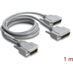 DELOCK 67610 - Adaptador D-SUB, conector LFH de 60 pines > 2x conector de 25 pi