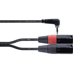 CORDIAL EY 1 WRMM - Adaptador Y, 2x conector XLR de 3 pines > 3,5 mm mono jack, en &
