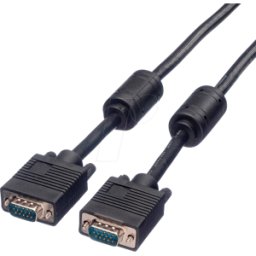 ROLINE 11045652 - Cable monitor VGA Conector VGA de 15 pines, ferrita+DDC, 2 m..