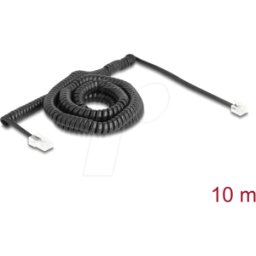 DELOCK 88482 - Cable telefónico / espiral, clavija RJ11 / clavija RJ45, 10 m