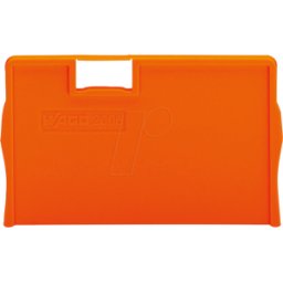 WAGO 2006-1294 - Placa de separación, 2 mm de grosor, saliente, naranja