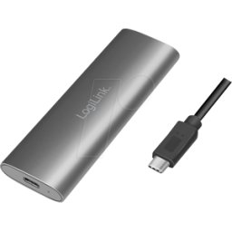 LOGILINK UA0389 - Carcasa externa para HDD/SSD M.2 NVMe y SATA, USB 3.1, plateada