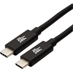 ROLINE 11029088 - Cable USB 20 Gb/s, C macho a C macho, 240W, negro, 3 m.