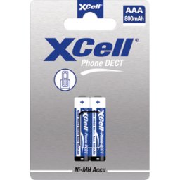 XCELL 148194 - Batería NiMH, AAA (Micro), 800 mAh, paquete de 2