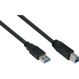 KABELMEISTER KM UK30PAB005S - Cable USB 3.0, conector macho a macho B, 50 cm