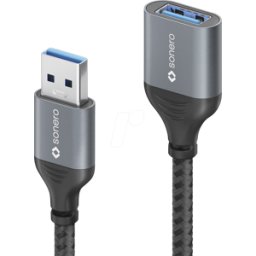 SONERO SON SPC-U055-030 - USB 3.0 cable, A plug to socket, textile, 3.0 m