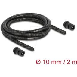 DELOCK 60461 - Funda protectora de cable de 2 m x 10 mm con juego de conector P
