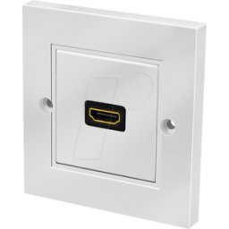 LOGILINK AH0017 - Toma de pared HDMI con 1 conector hembra/hembra HDMI, blanco
