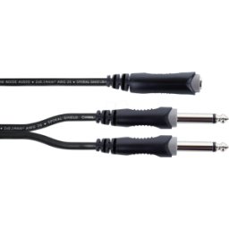 CORDIAL EY 0,3 GPP - Cable adaptador en Y, 2x 6,3 mm mono jack > 6,3 mm mono jack, 0,