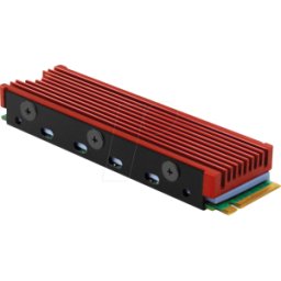 AXAGON AXG CLR-M2 - Disipador térmico para M.2 SSD 2280 rojo