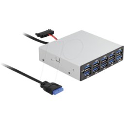 DELOCK 64208 - Panel frontal 3,5" 10x USB 3.0 tipo A