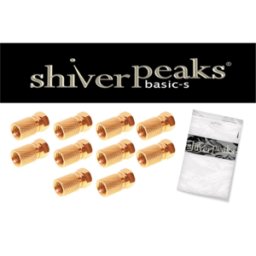 SHIVERPEAKS SHVP 85008-10AG - F-plug, 6,5 chapado en oro, con tuerca grande, 10 piezas