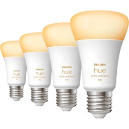 PHILIPS HUE HUE 929002489804 - Luz inteligente, E27, 6 W, 2200 - 6500 K, 4 piezas