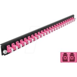 DELOCK 43361 - Panel frontal de caja de empalmes de 19", 24 puertos, LC Duplex,