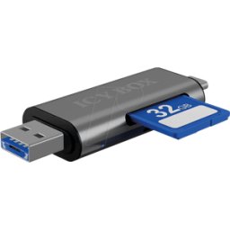 ICYBOX ICY IB-CR200-C - Lector de tarjetas, externo, USB 2,0, Tipo-C, microUSB, IB-CR200