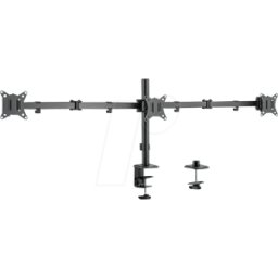 LOGILINK BP0173 - Soporte para monitor, 3 pantallas, 17" - 27", 658 mm, montaje en