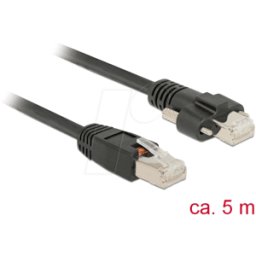 DELOCK 85670 - Cable de conexión RJ45 Cat.6 S/FTP con tornillos de 5,0 m