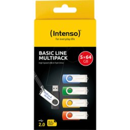 INTENSO 3503595 - Memoria USB, USB 2,0, 64 GB, paquete básico de la l&iacut
