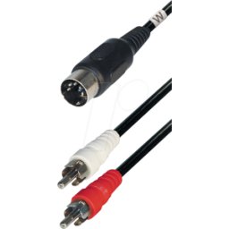 MAXTRACK MATR A29WL - Cable de audio, 5 pines DIN a 2x RCA, 1,5 m.