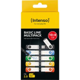 INTENSO 3503561 - Memoria USB, USB 2,0, 8 GB, paquete básico de 10 l&iacute