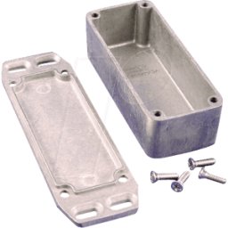 HAMMOND MANUFACTURING 1590AFL - Carcasa de aluminio, 93 x 39 x 31 mm, plateado, IP54