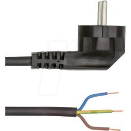 LED2WORK L2W 201200-02 - Cable de conexión a red, 3 m, PVC, 220-240V CA, 3x 0,75 m