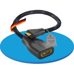 SONERO X-PHA031-0015 - Adapter, HDMI-D Stecker auf HDMI-A Buchse , schwarz