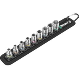 WERA 05003883001 - Juego de llaves de vaso, Belt 4, hexágono exterior, 1/4",