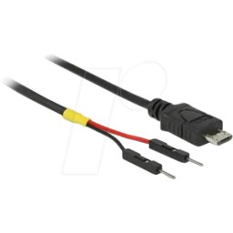 DELOCK 85407 - Cable de alimentación USB Micro-B a 2 x cabezal con pines separa
