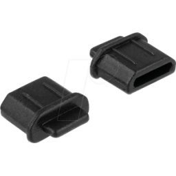DELOCK 64031 - Cubierta antipolvo, toma HDMI micro-D con asa, 10 piezas, negro