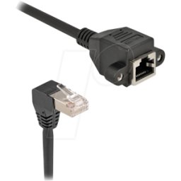 DELOCK 80310 - Cable de extensión de red S/FTP RJ45 a RJ45 Cat.6A 0,5 m