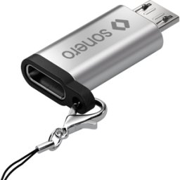 SONERO SON X-UA120 - Adaptador USB 2.0 Micro-B > toma C, plata