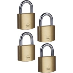 YALE YE Y110B401224 - Candado, latón, 40 mm, 4 piezas