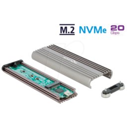 DELOCK 42001 - Caja externa SSD M.2 NVMe, metal, USB 3,2