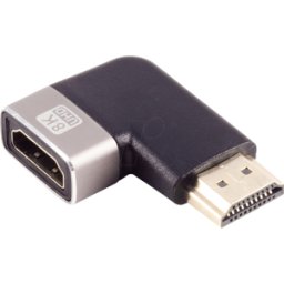 SHIVERPEAKS SHVP SP10-01052 - Adaptador HDMI macho/hembra, 8K 60 Hz, acodado izquierdo