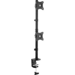 STARTECH.COM ST ARMDUALV - Montaje de monitor dual, vertical, 13" - 27", inclinable, girato