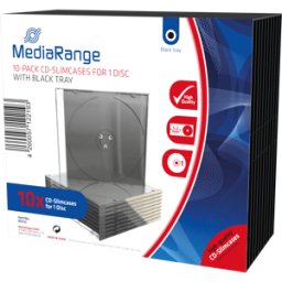 MEDIARANGE MR BOX32 - Funda vacía para CD, para 1 disco, paquete de 10