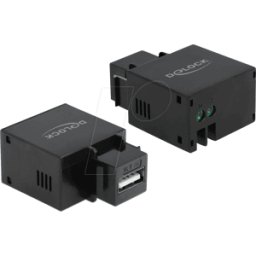 DELOCK 86506 - Módulo de carga Keystone USB tipo A, 2,1 A, negro
