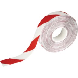 DURABLE 1021132 - Cinta para marcar el suelo, rojo/blanco, 0,5 mm de espesor, 50 m