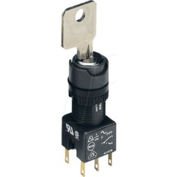 APEM A018-325 - Interruptor de llave, conmutable, redondo