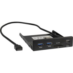 INTER-TECH IT88884123 - Lector de Tarjetas, Interno, 3,5", USB-A, USB-C, MicroSD, SD