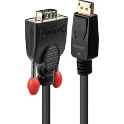LINDY 41940 - Cable, conector DP > conector VGA, 0,5m
