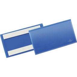 DURABLE 176207 - Bolsa de etiquetas, autoadhesiva, 150x67mm, azul, 50 piezas