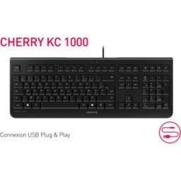 CHERRY JK-0800FR-2 - Teclado, USB, negro, diseño FR